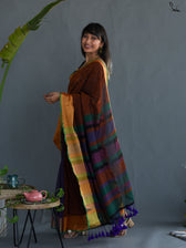 Midnight Brown Saree