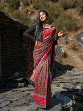 Nettle Pashm Multicolour Woolen Saree