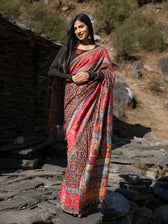 Nettle Pashm Multicolour Woolen Saree