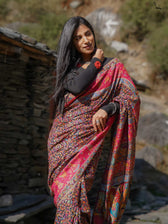 Nettle Pashm Multicolour Woolen Saree