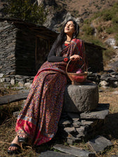 Nettle Pashm Multicolour Woolen Saree