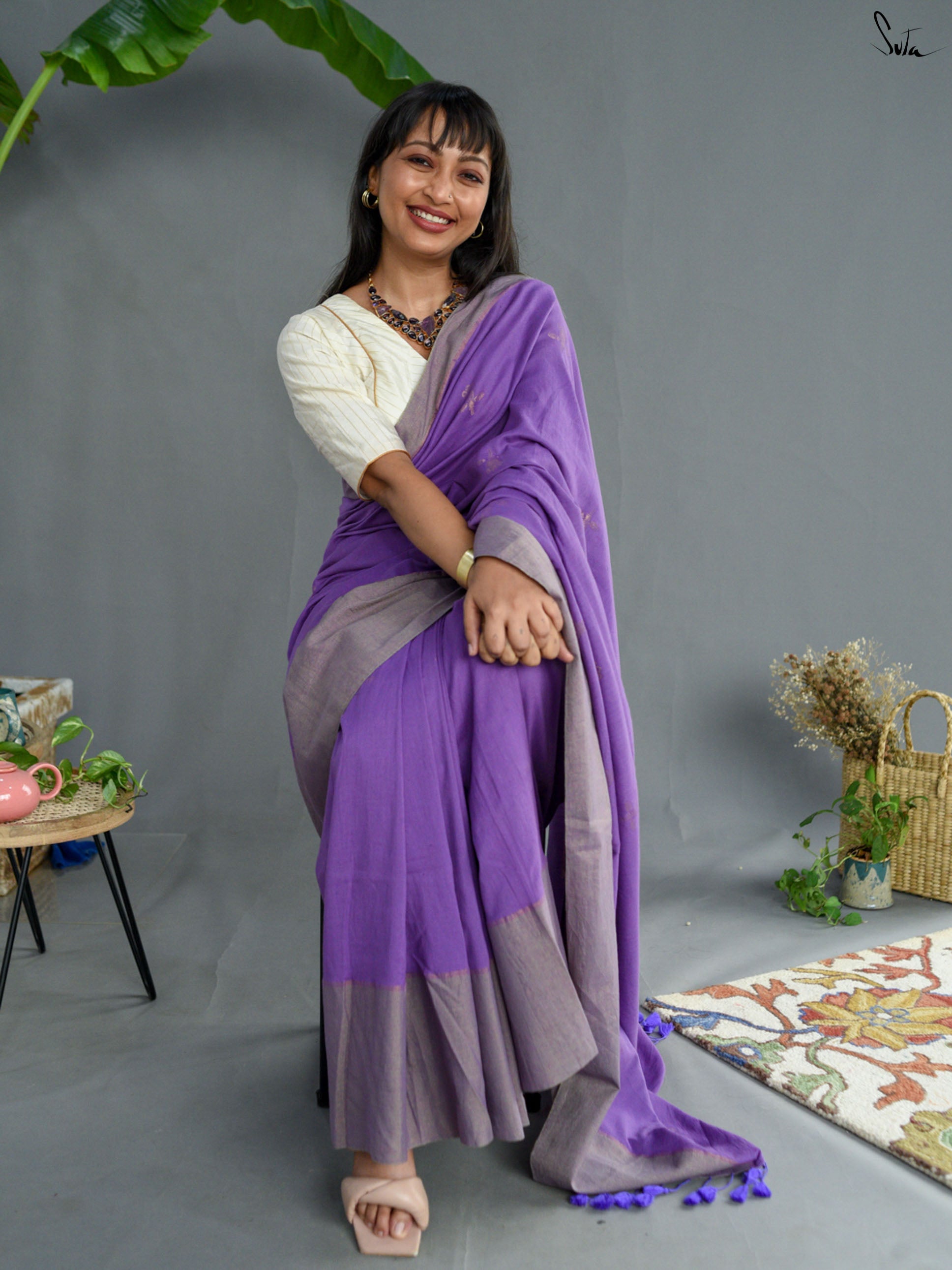 Aster Zari Saree