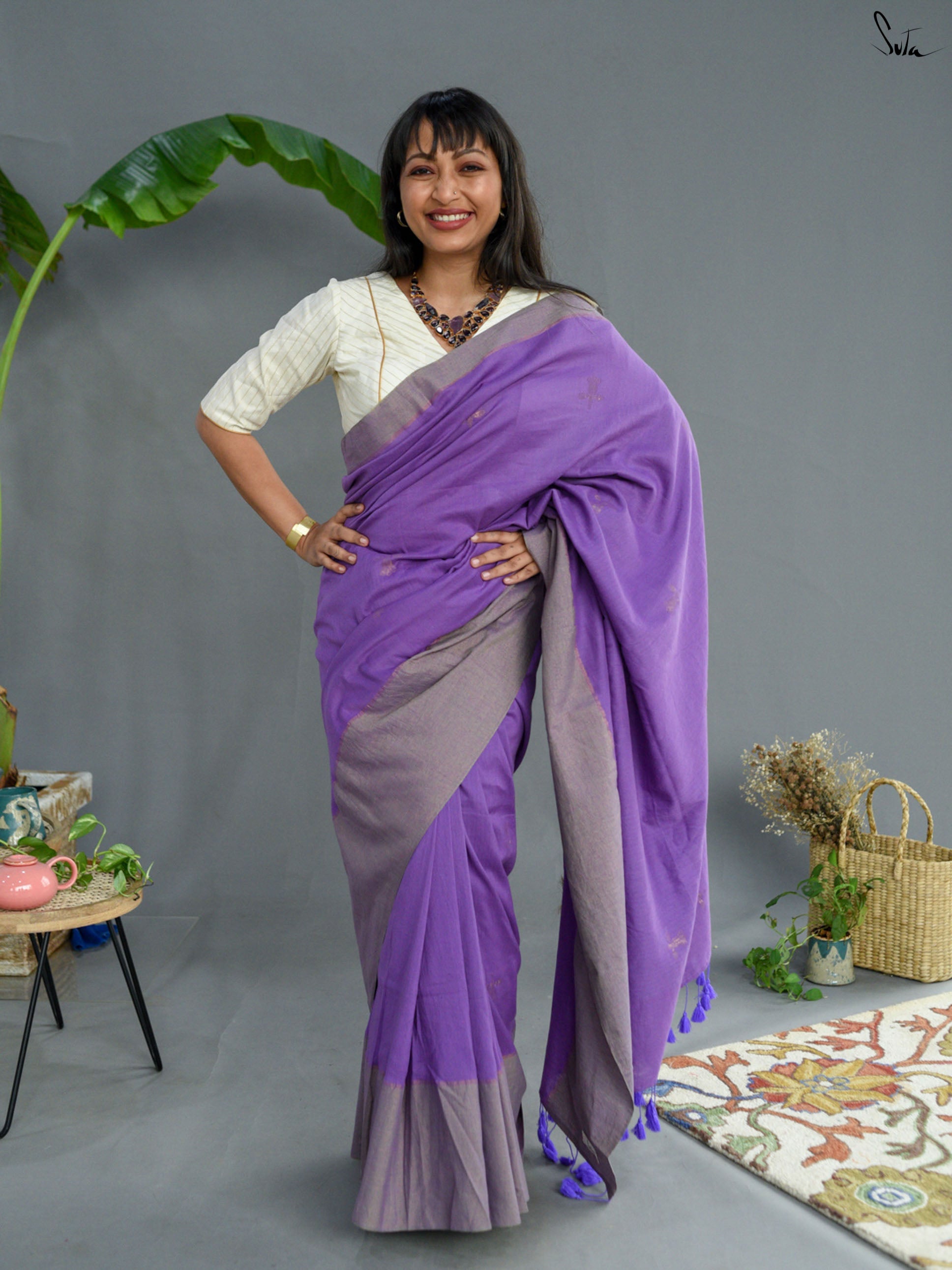 Aster Zari Saree