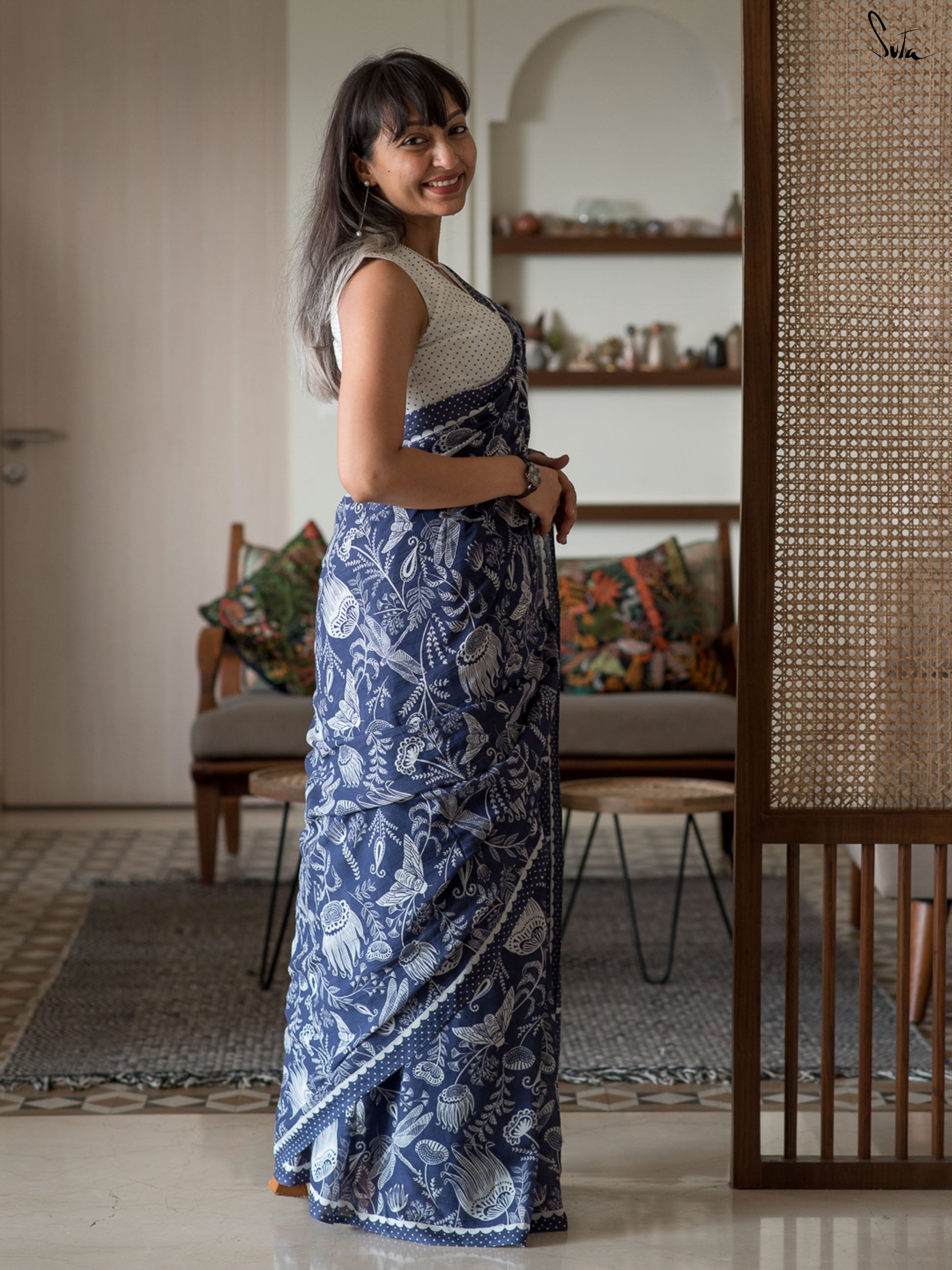 Moonlit World Saree