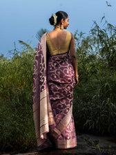 Thumri Wine Banarasi Saree