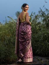 Thumri Wine Banarasi Saree