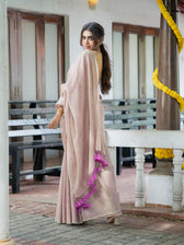 Suta x Dushara-Vaidehi Shashi - Baby Pink Zari Saree