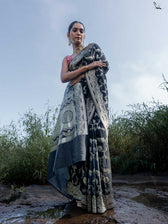 Kajri Black Banarasi Saree