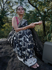 Kajri Black Banarasi Saree