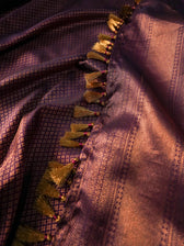 Kaadambari Purple Kanjivaram Saree
