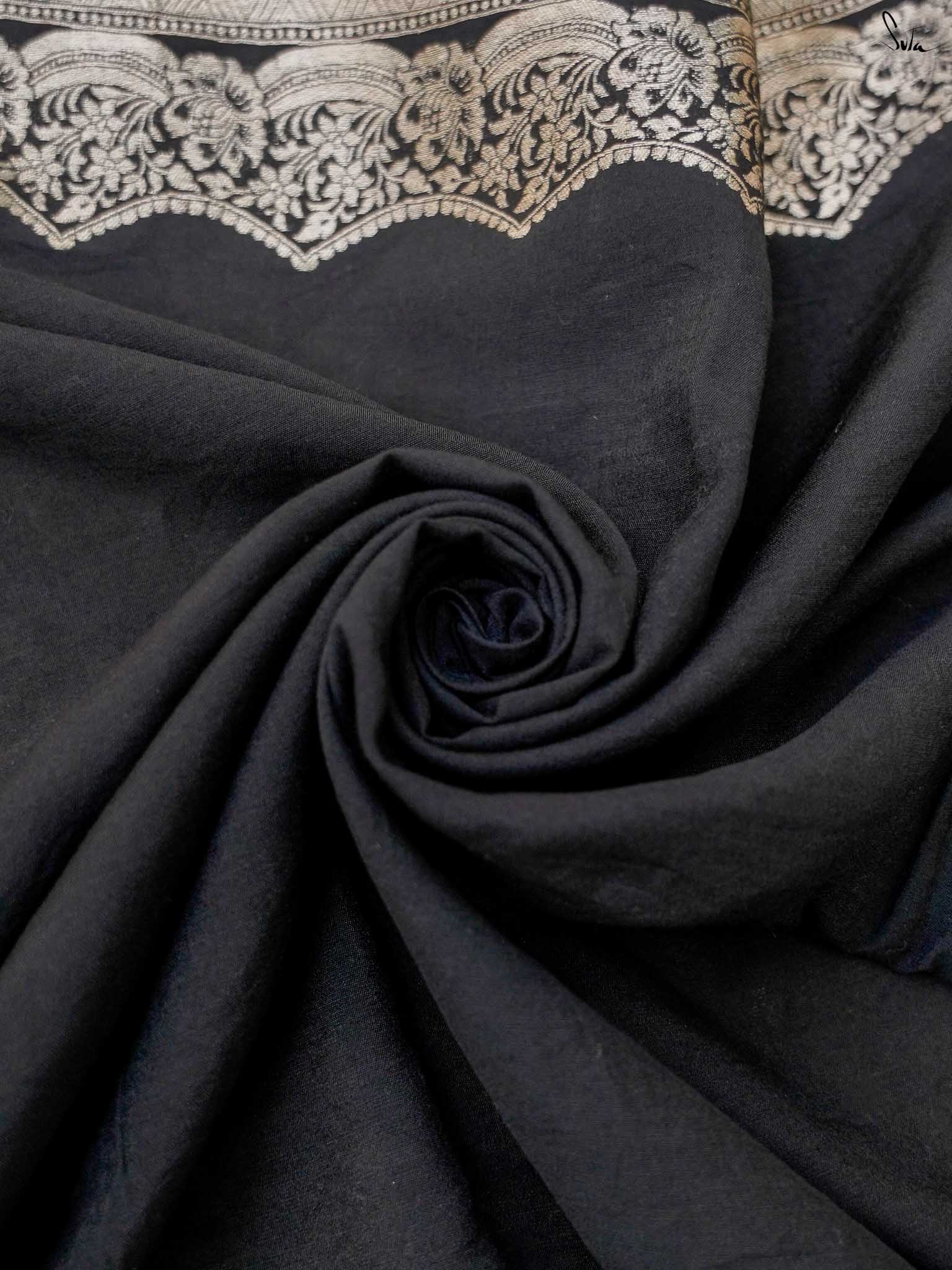 Kajri Black Banarasi Saree