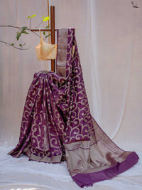 Thumri Wine Banarasi Saree