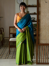 Double Trouble: Blue/Green Saree