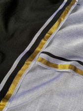 Double Trouble: Black/White Saree