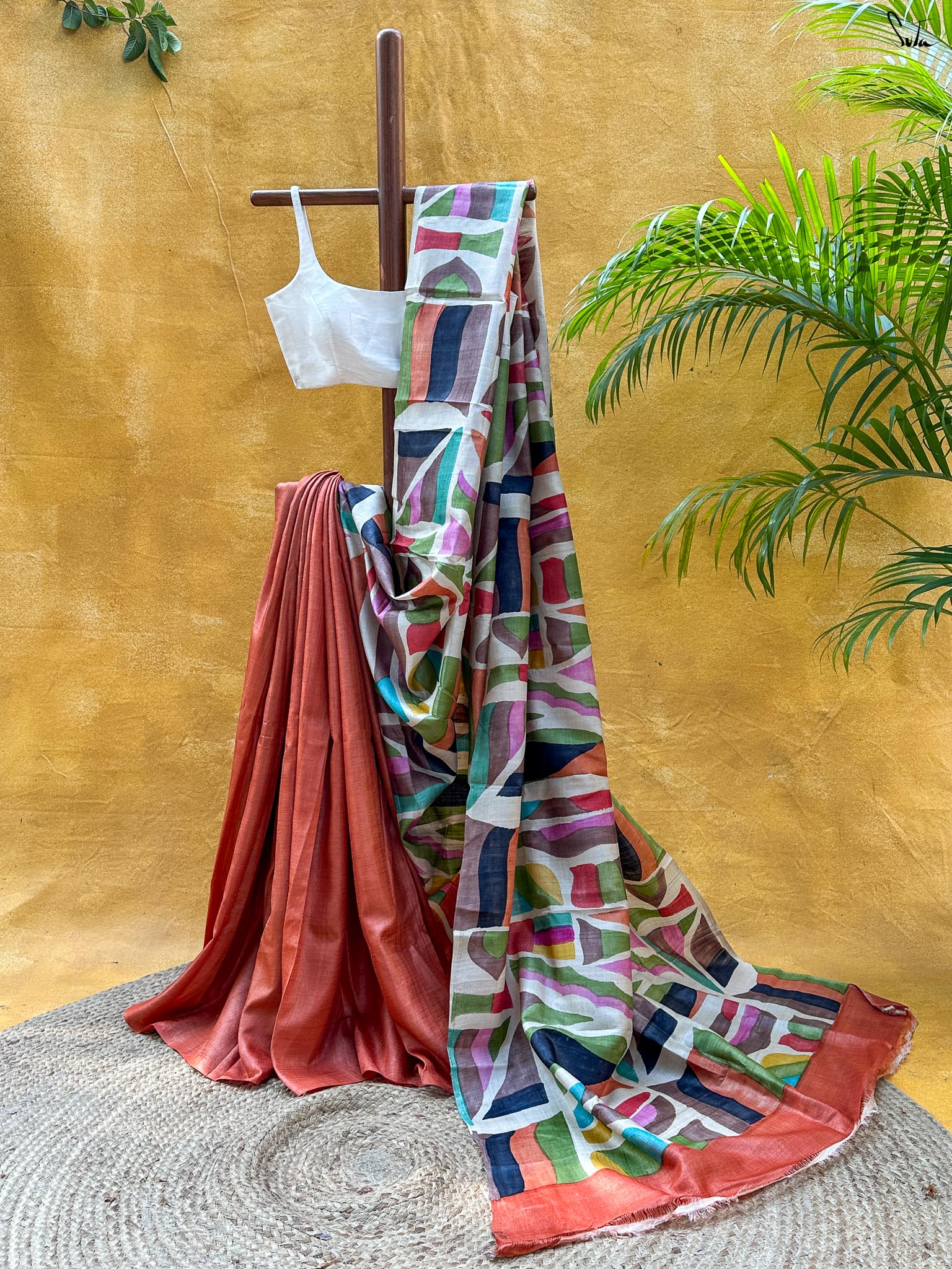 Fusion Rang (Pure Tussar Hand Painted Saree)
