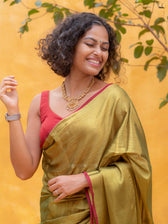 Hari Zafri Zari - Green-Gold Zari Saree