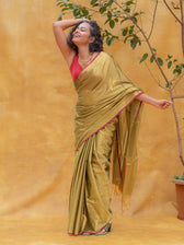 Hari Zafri Zari - Green-Gold Zari Saree
