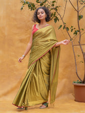 Hari Zafri Zari - Green-Gold Zari Saree