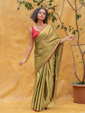 Hari Zafri Zari - Green-Gold Zari Saree