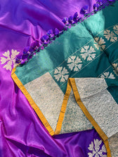 Haseen Shahaana Purple Banarasi Saree