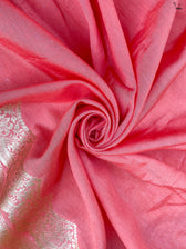 Saanjh Kesar Peach Banarasi Saree
