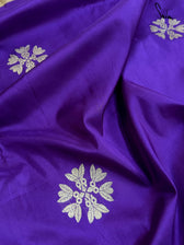 Zareen Aftab Purple Banarasi Saree