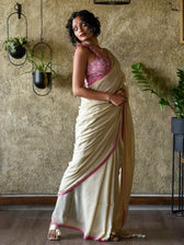Ivory Pearl Saree