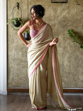 Ivory Pearl Saree
