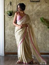 Ivory Pearl Saree