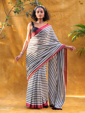 Suta White Pure Cotton Saree