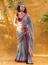 Suta White Pure Cotton Saree