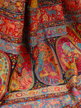 Nettle Pashm Multicolour Woolen Saree