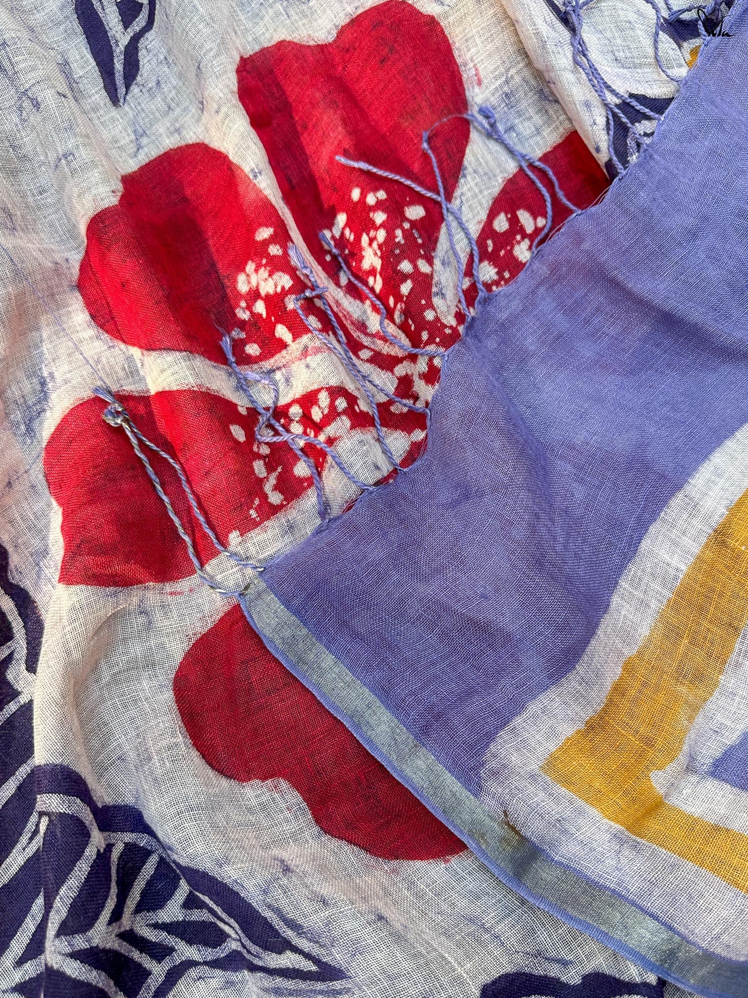 Rang Chitram (Pure Linen Hand Batik Saree)