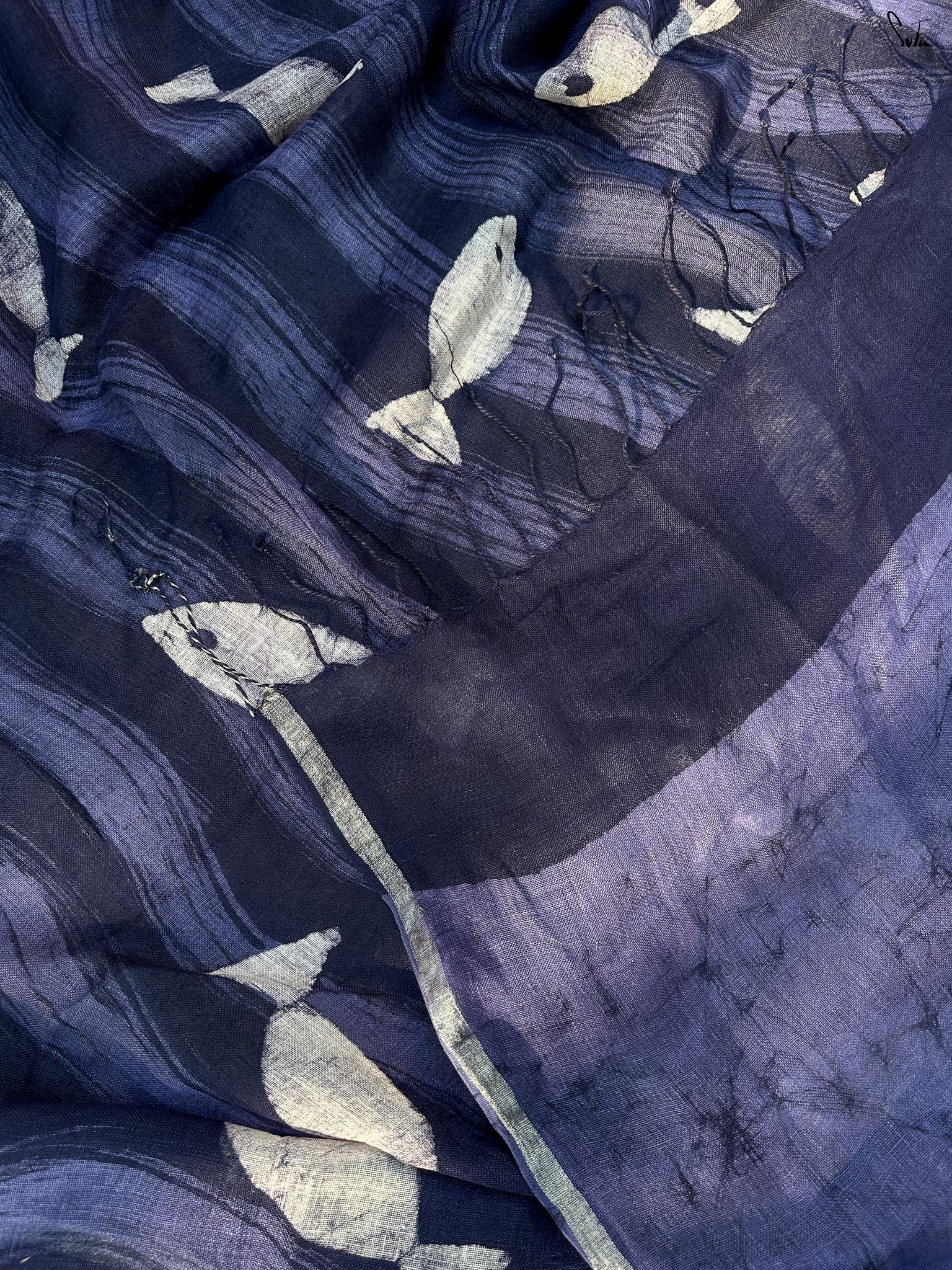 Rang Tarini (Pure Linen Hand Batik Saree)