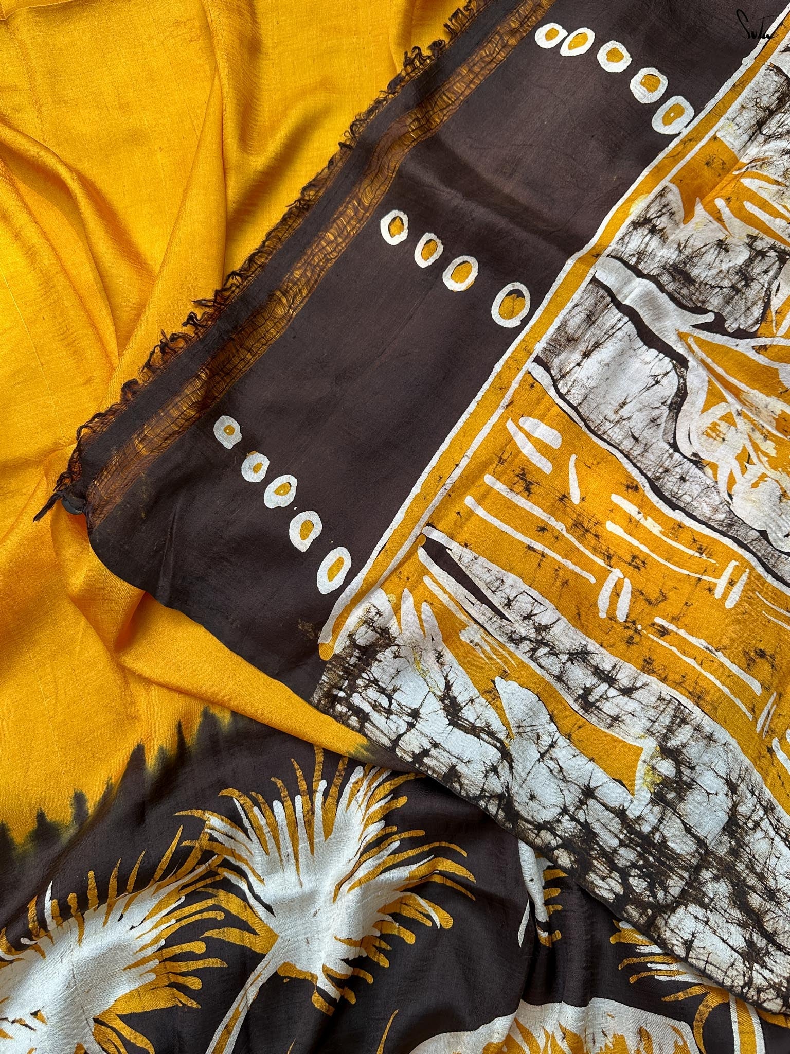 Ranga Mati (Hand Painted Batik Silk Saree)