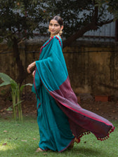 Red Tassel Saree