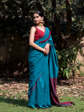 Red Tassel Saree