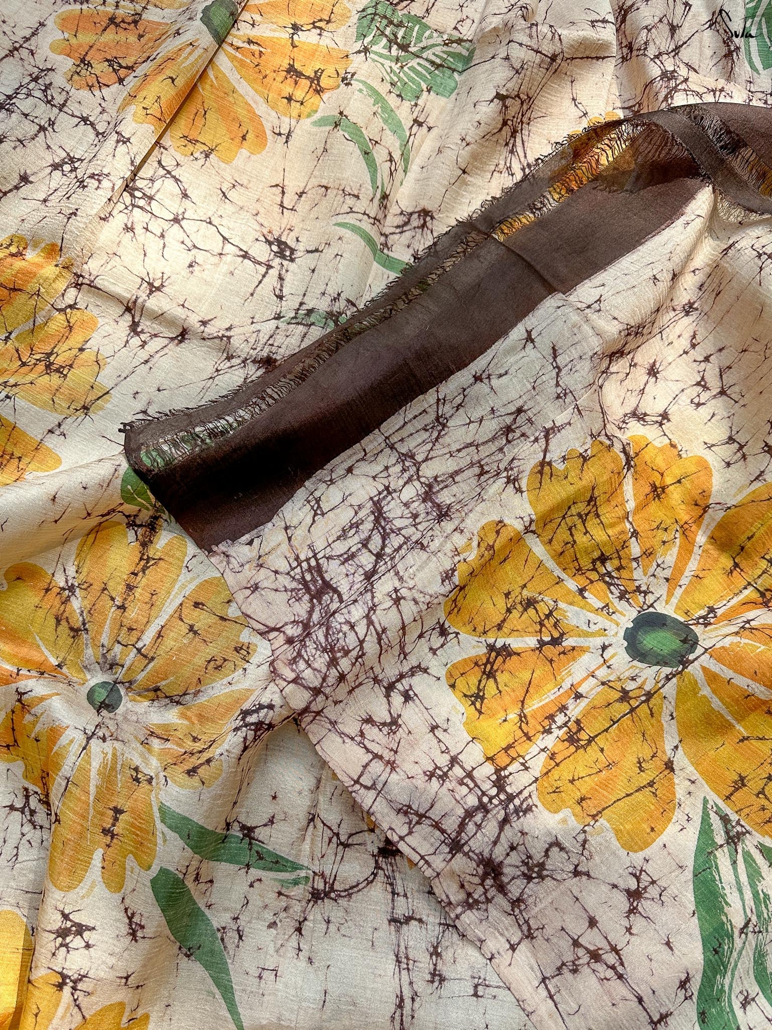 Ronger Chhoya (Hand Painted Batik Silk Saree)