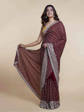 Rosewood Mirror Saree