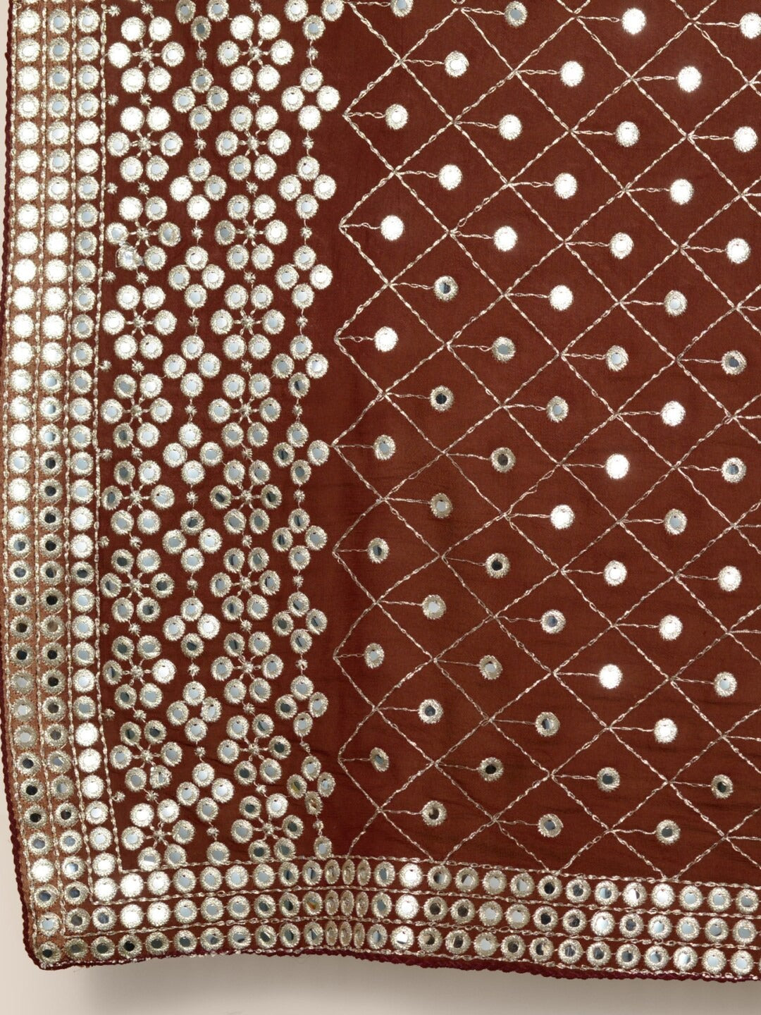 Rosewood Mirror Saree