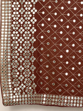 Rosewood Mirror Saree
