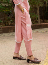 Suta Pink Pure Cotton Kurta Set