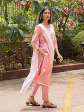 Suta Pink Pure Cotton Kurta Set