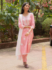 Suta Pink Pure Cotton Kurta Set