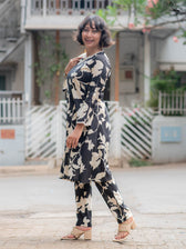 Suta Black Cotton Kurta Set