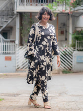 Suta Black Cotton Kurta Set