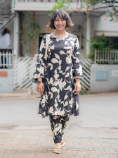 Suta Black Cotton Kurta Set
