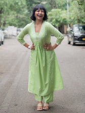 Suta Green Cotton Kurta Set