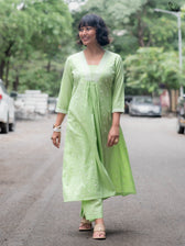 Suta Green Cotton Kurta Set