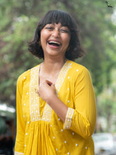 Suta Yellow Cotton Kurta Set